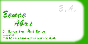 bence abri business card